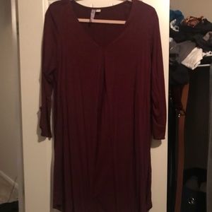 Maroon Flowy Dress
